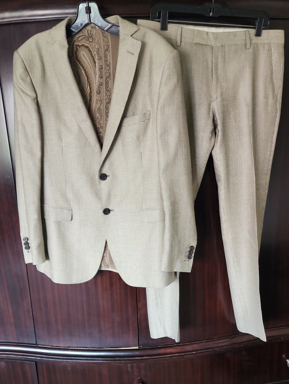 Etro Light Tan Two-Piece Suit Jacket & Trousers